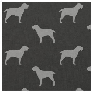 Spinone Italiano Hondenras Silhouettes Patterned Stof