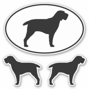 Spinone Italiano Hondensilhouetten Vinyl Sticker S