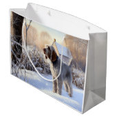 Spinone Italiano liet het sneeuwen Kerstmis Groot Cadeauzakje (Achterkant Gekanteld)