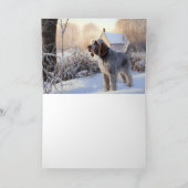 Spinone Italiano liet het sneeuwen Kerstmis Kaart (Binnen)