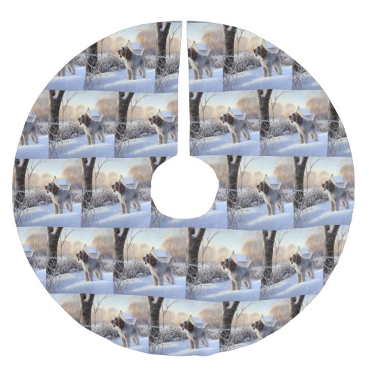 Spinone Italiano liet het sneeuwen Kerstmis Kerstboom Rok (Voorkant)