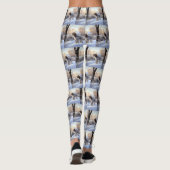 Spinone Italiano liet het sneeuwen Kerstmis Leggings (Achterkant)