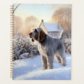 Spinone Italiano liet het sneeuwen Kerstmis Planner (Voorkant)
