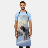 Spinone Italiano liet het sneeuwen Kerstmis Schort (Gedragen)