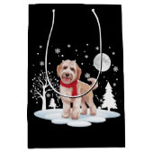 Spinone Italiano onder maanlicht Sneeuwkerst Medium Cadeauzakje (Voorkant)