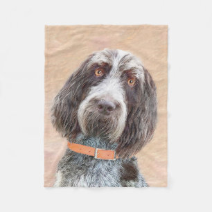 Spinone Italiano Painting - Cute Original Dog Art Fleece Deken