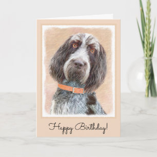 Spinone Italiano Painting - Cute Original Dog Art Kaart