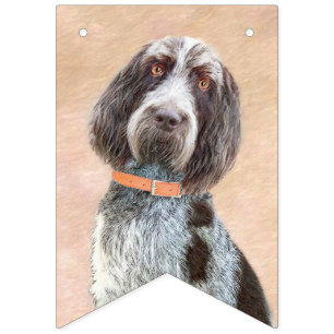 Spinone Italiano Painting - Cute Original Dog Art Vlaggetjes