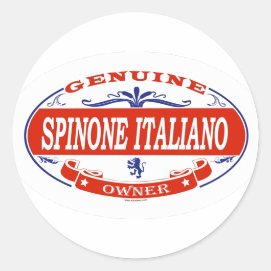 SPINONE ITALIANO_ RONDE STICKER (Voorkant)