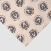 Spinone Italiano Schilderij Bruin Roan Schattigee  Tissuepapier (Detail)