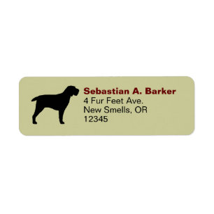 Spinone Italiano Silhouette Return Address Custom Etiket