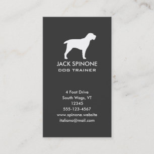 Spinone Italiano Silhouette Verticaal Visitekaartje
