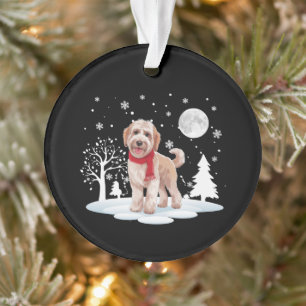 Spinone Italiano sous la lumière de la lune Noël e