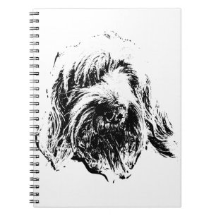 Spinone Notitieboek – Portret van Hondenkop in Ink