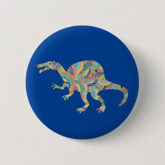 Spinosaurus dinosaur badge ronde button 5,7 cm