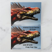 Spinosaurus Dinosaur effrayant, Grande carte d'ann (Intérieur)