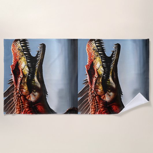 Spinosaurus Dinosaur effrayant, Serviette (Devant)