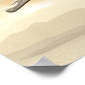 Spinosaurus dinosaur in de woestijn - 3D rendering Poster (Hoek)