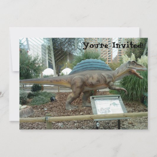 Spinosaurus Dinosaur Invitation (Devant)