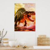 Spinosaurus Dinosaur Vivid Bedroom Wall Poster (Keuken)