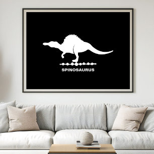 Spinosaurus Dinosaurus Silhouet Poster