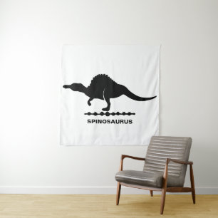 Spinosaurus dinosaurus silhouet wandtapijt wandkleed