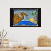 Spinosaurus Film Reel Dinosaur Archival Poster (Cuisine)
