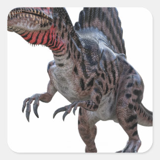 Spinosaurus onderweg vierkante sticker
