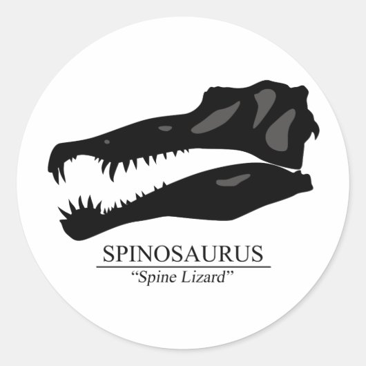 Spinosaurus Ronde Sticker (Voorkant)