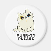 Spint alstublieft grappig Kitty Cat Pun Magneet (Voorkant)