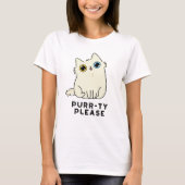Spint alstublieft grappig Kitty Cat Pun T-shirt (Voorkant)