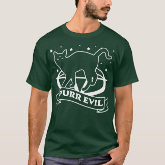 Spint Evil Cat Funny Gothic Halloween Black Cat Lo T-shirt