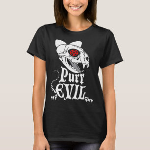 Spint Evil Cat Skelet Gothic Pentagram Occult Hall T-shirt