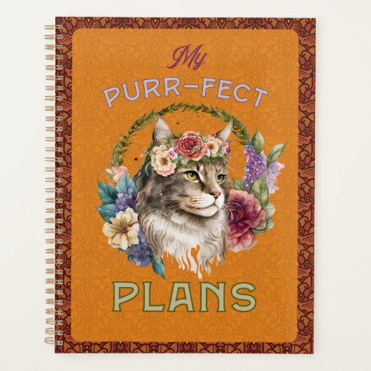 Spint-fect plannen Maine Coon geelbruin Planner (Voorkant)