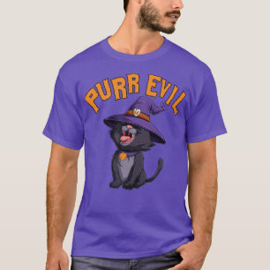Spint het Pet van de zwarte kat-heks van Evil Hall T-shirt