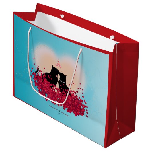 Spint liefde - Kiss Gift Bag Groot Cadeauzakje (Voorkant Gekanteld)