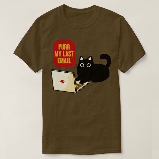 Spint mijn laatste email Black Cat door Tobe Fonse T-shirt (Design voorkant)
