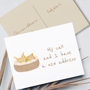 Spint perfect verplaatst, ons nieuwe adres briefkaart