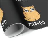 Spint-tato Funny Cat Potato Pun Dark BG Cadeaupapier (Rol Hoek)