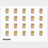 Spint-tato Funny Cat Potato Pun Ronde Sticker (Vel)