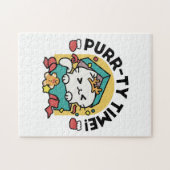 Spint-ty tijd! - Feestelijke Cat Christmas Design Legpuzzel (Horizontaal)