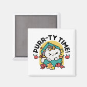 Spint-ty tijd! - Feestelijke Cat Christmas Design Magneet (Voorkant / Achterkant)