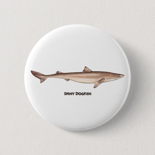Spiny Dogfish Ronde Button 5,7 Cm (Voorkant)