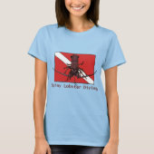 Spiny Lobster Duiken met Diver Down Flag URM T-shirt (Voorkant)