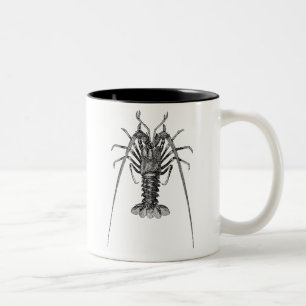 Spiny Lobster Persoonlijke Sjabloon Tweekleurige Koffiemok