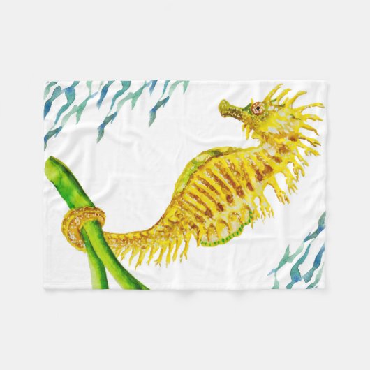 Spiny Seahorse Artwork Fleece Blanket (Voorkant (Horizontaal))