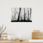 Spiny Trees en Full Moon Poster (Keuken)