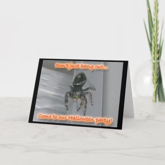 Spinzen Halloween Uitnodiging (Voorkant)