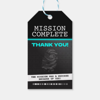 Spion Party Dank je Cadeaulabel