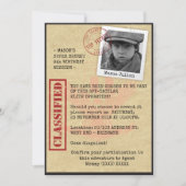 Spionnen verjaardagsfeestje kaart (Voorkant)